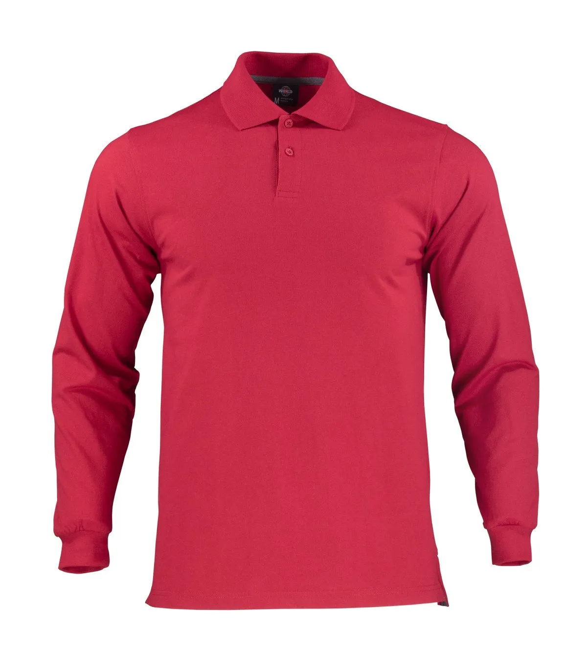 Polera Piqué Manga Larga - Rojo (S, M, L, XL)