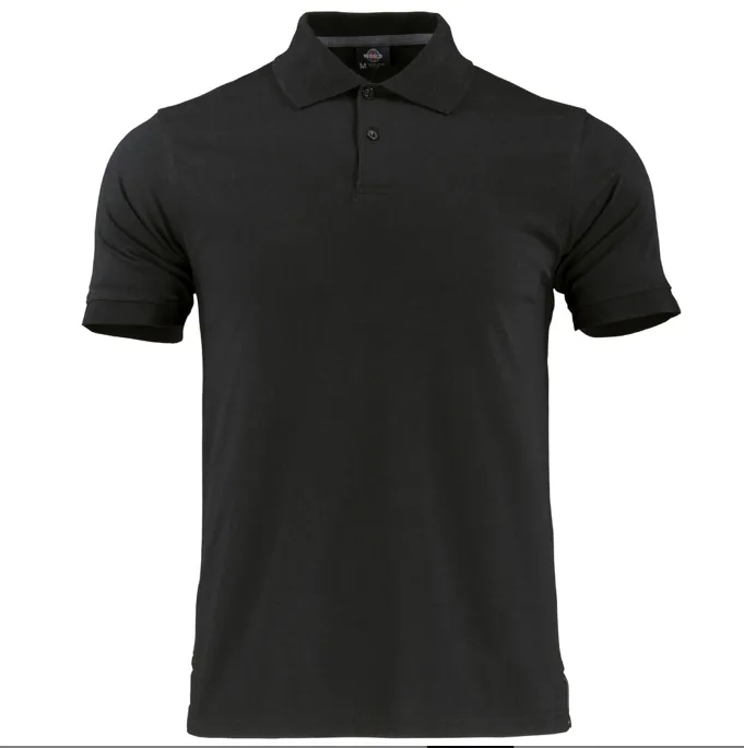 Polera Piqué Manga Corta - Negro (S, M, L, XL)