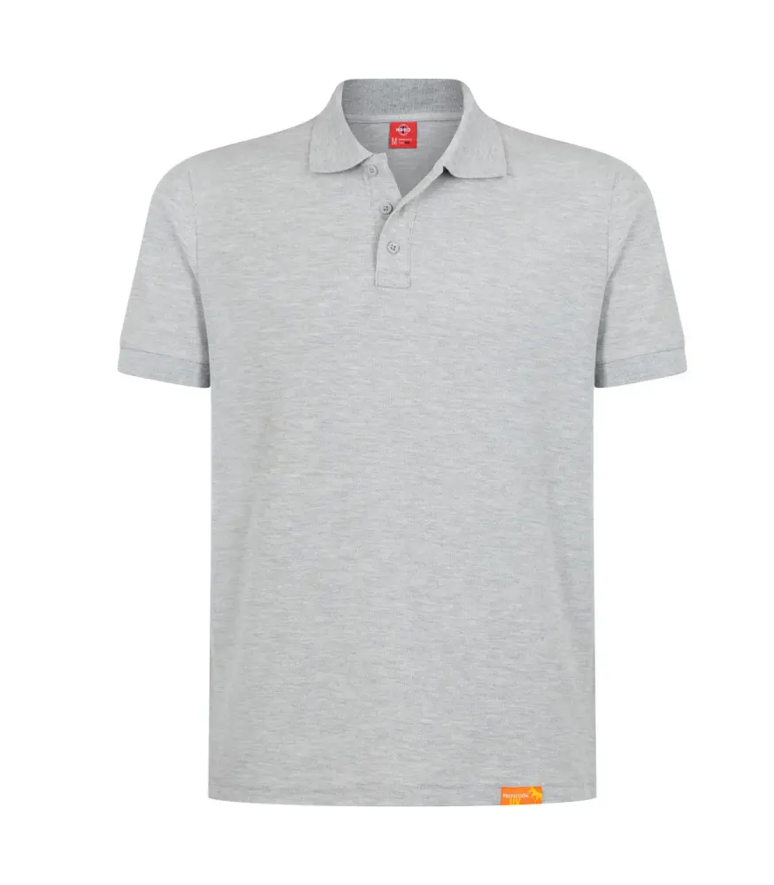 Polera Piqué Manga Corta - Gris Melange (S, M, L, XL)
